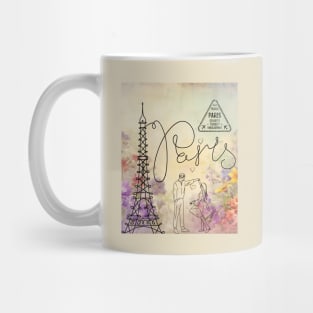 Romance in Paris: Dancing Duo Tee, vacation, Honeymoon, Lover's travel vacation Mug